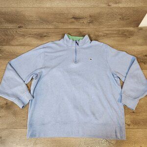 Vineyard Vines Sweatshirt XL Blue 100% Pima Cotton 1/4 Zip Long Sleeve Pullover